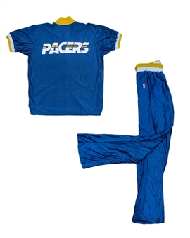 1987 Chuck Person Game Worn Indiana Pacers Warm Up Jacket and Pants 